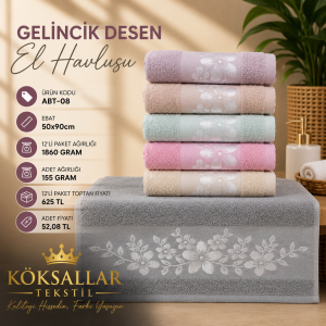 Gelincik Desen El Havlusu
