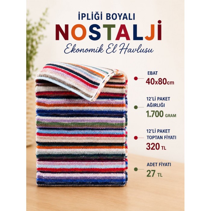 Nostalji Ekonomik Okuluk Havlu