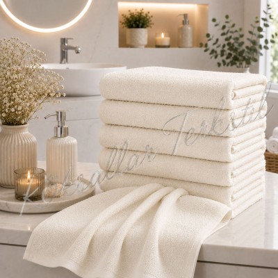 Pamukkale Ekru El Havlusu 12'li Paket