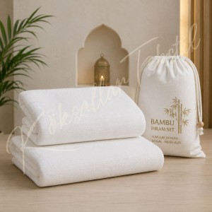 Toptan Bambu İhram Yumuşak Dokulu Set