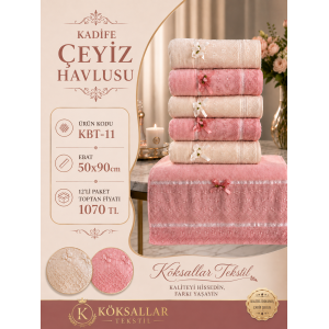 Kadife Çeyiz Havlusu KBT-11