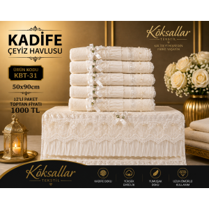 Kadife Çeyiz Havlusu KBT-31