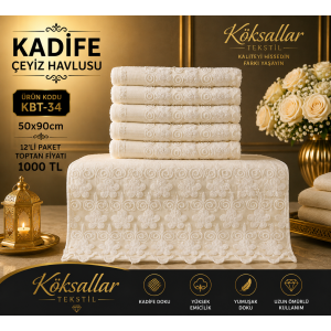Kadife Çeyiz Havlusu KBT-34