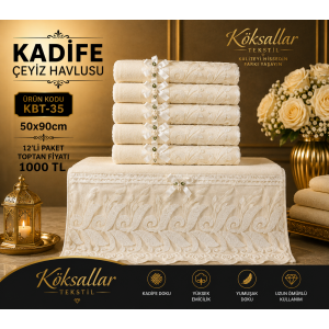 Kadife Çeyiz Havlusu KBT-35