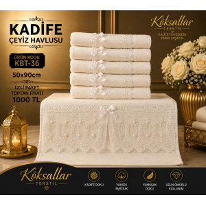 Kadife Çeyiz Havlusu KBT-36