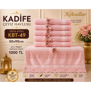 Kadife Çeyiz Havlusu KBT-49