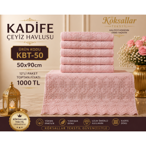 Kadife Çeyiz Havlusu KBT-50