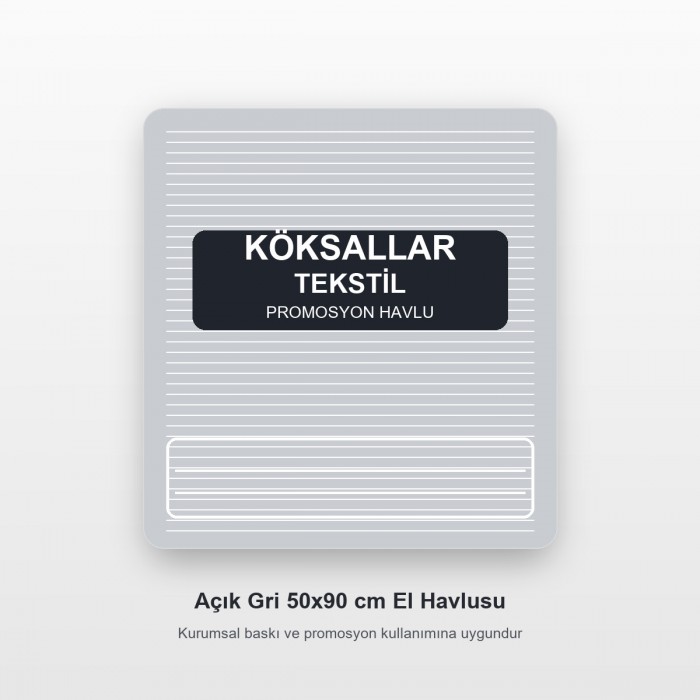 Köksallar Tekstil Açık Gri Promosyon El Havlusu 50x90 cm
