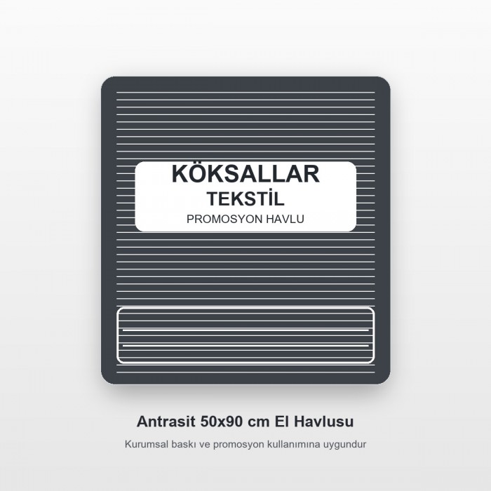 Köksallar Tekstil Antrasit Promosyon El Havlusu 50x90 cm