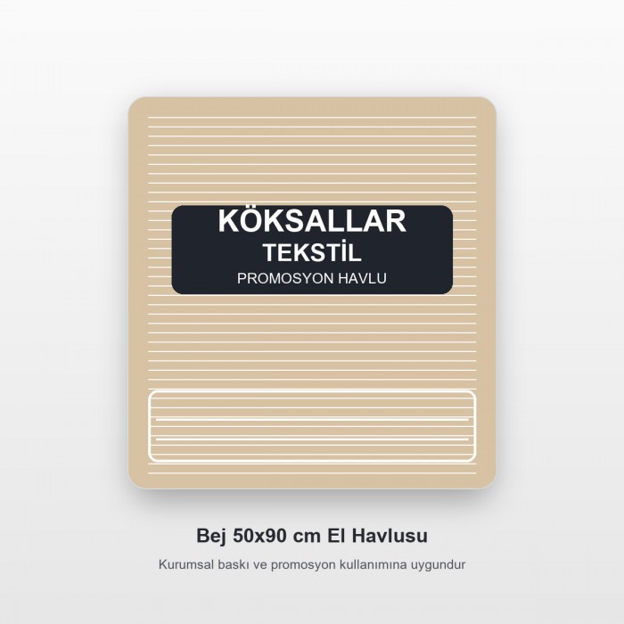 Köksallar Tekstil Bej Promosyon El Havlusu 50x90 cm