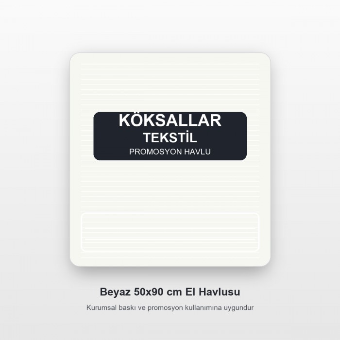 Köksallar Tekstil Beyaz Promosyon El Havlusu 50x90 cm
