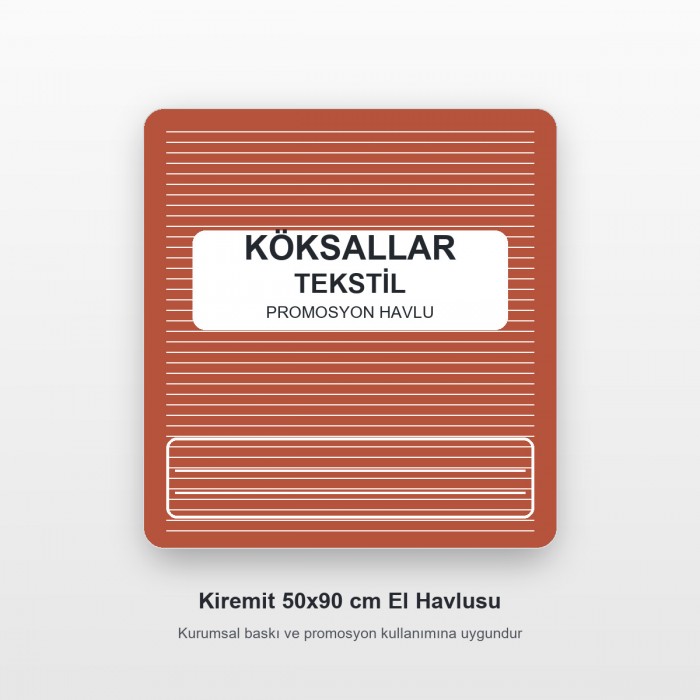 Köksallar Tekstil Kiremit Promosyon El Havlusu 50x90 cm