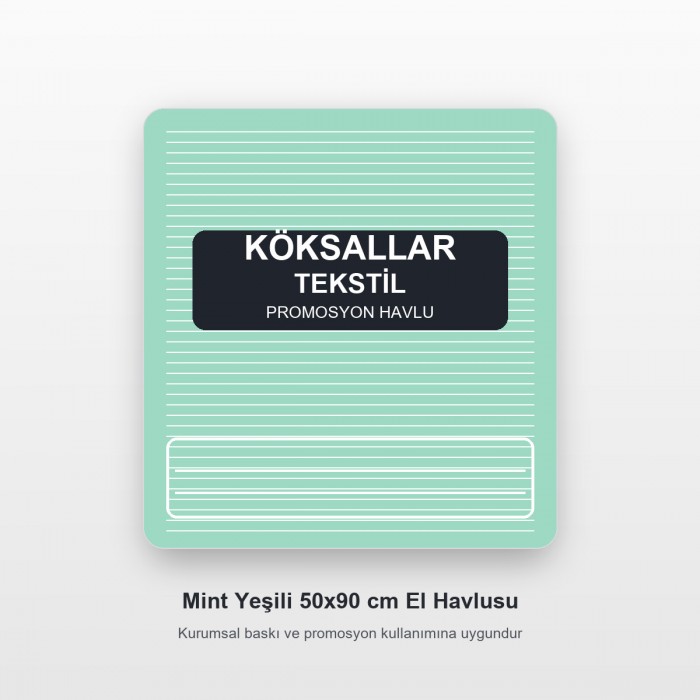 Köksallar Tekstil Mint Yeşili Promosyon El Havlusu 50x90 cm