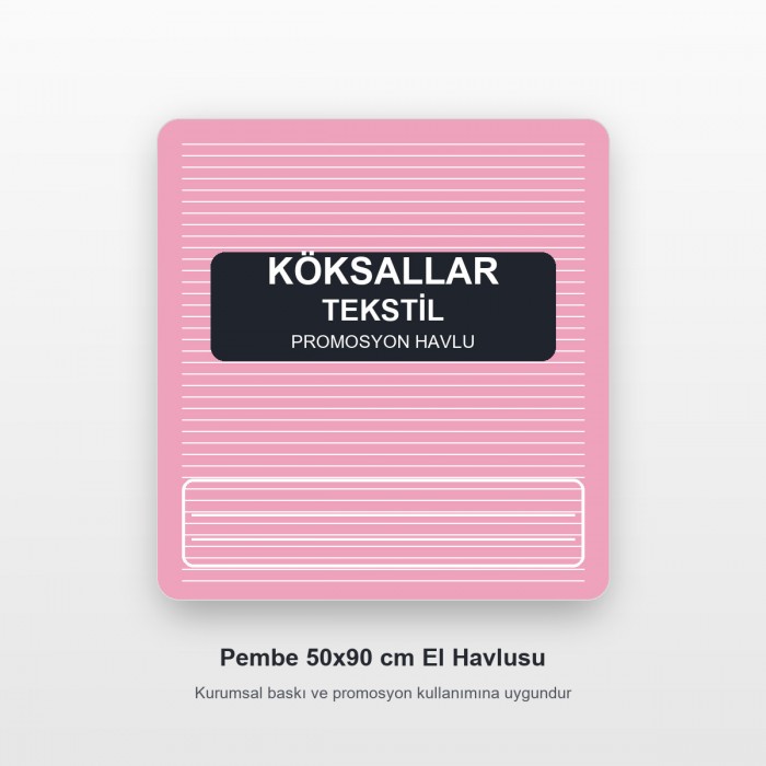 Köksallar Tekstil Pembe Promosyon El Havlusu 50x90 cm