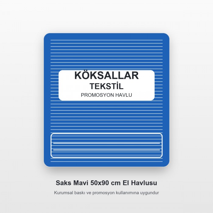 Köksallar Tekstil Saks Mavi Promosyon El Havlusu 50x90 cm