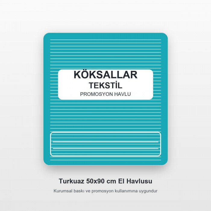 Köksallar Tekstil Turkuaz Promosyon El Havlusu 50x90 cm