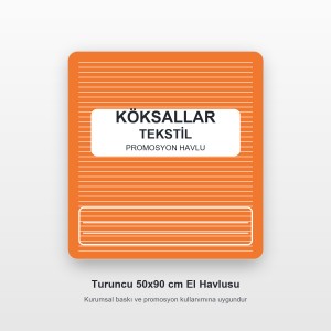 Köksallar Tekstil Turuncu Promosyon El Havlusu 50x90 cm