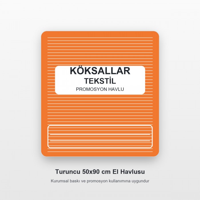 Köksallar Tekstil Turuncu Promosyon El Havlusu 50x90 cm