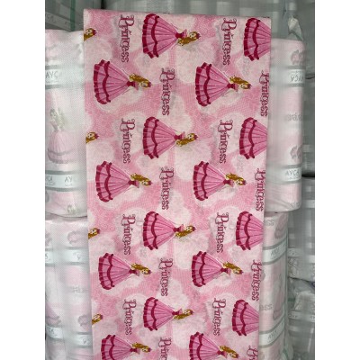 Pembe Prenses Figürlü Çocuk Ranforce Kumaş KT-57