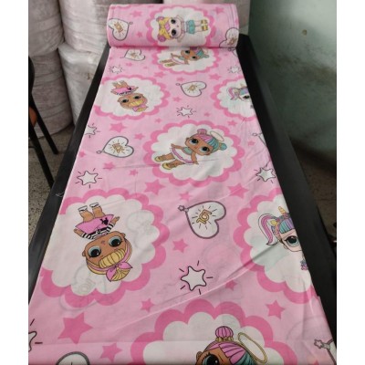Pembe Bebek Figürlü Çocuk Ranforce Kumaş KT-60