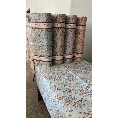 Pastel Minik Çiçekli Toptan Ranforce Kumaş KT-76