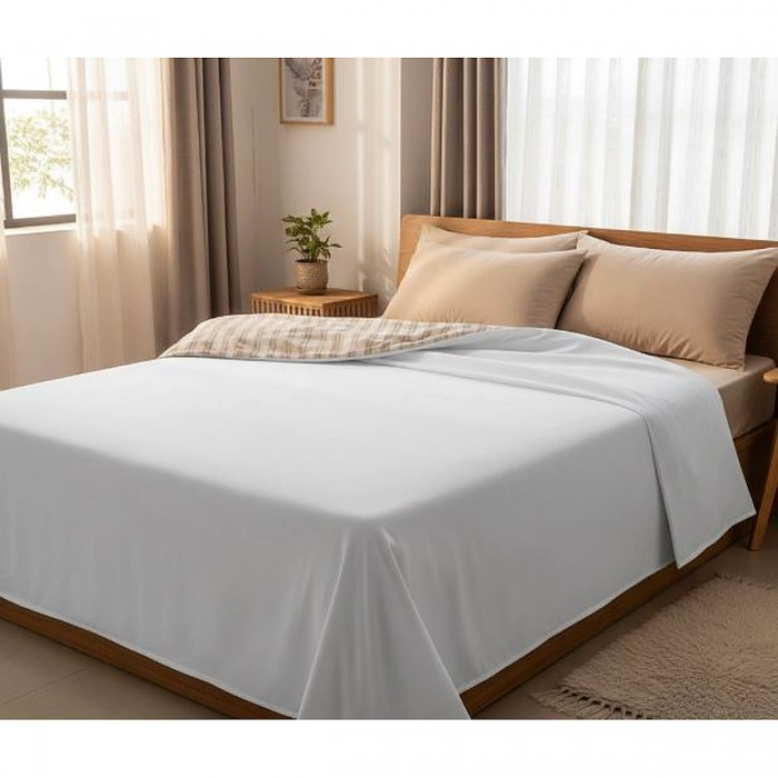 Çift kişilik Hastane çarşafı  pamuk polyester kumaştan 240x260cm 59 tel 
