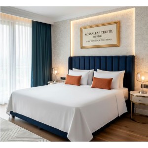 Otel çarşafı Çift kişilik pamuk polyester 220x280cm 59 tel akfil kumaş