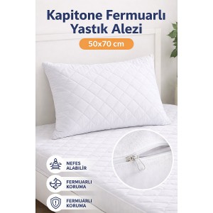 Kapitone Fermuarlı Yastık Alezi 50x70 cm