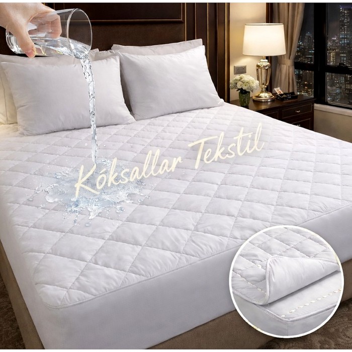 Sıvı Geçirmez Kapitone Alez 140x200 cm %100 Pamuk 57 Tel