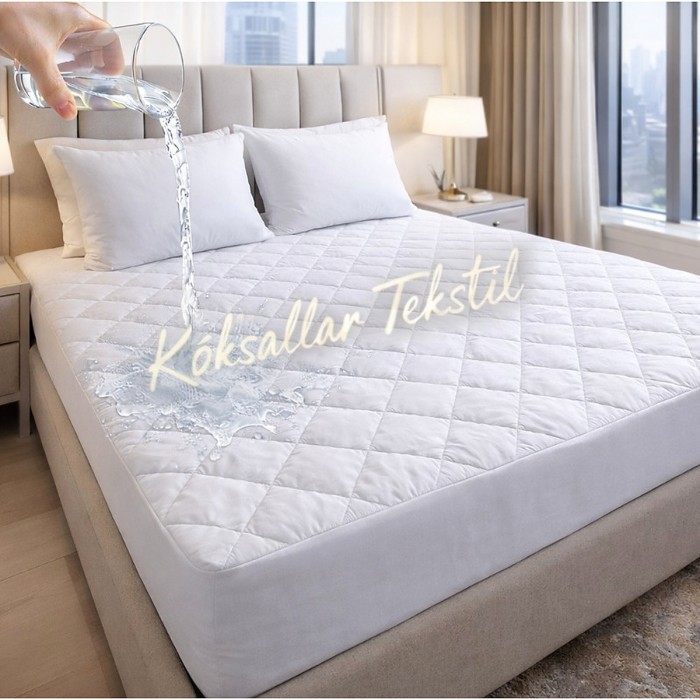 Sıvı Geçirmez Kapitone Alez 200x200 cm %100 Pamuk 57 Tel