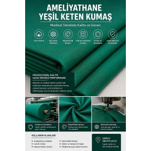 Ameliyathane Yeşil Keten Kumaş | Toptan Hastane Tekstili Kumaşı Üreticisi