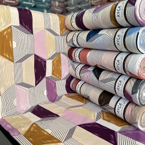 Toptan Modern Altıgen Geometrik Nevresimlik Kumaş 240 cm
