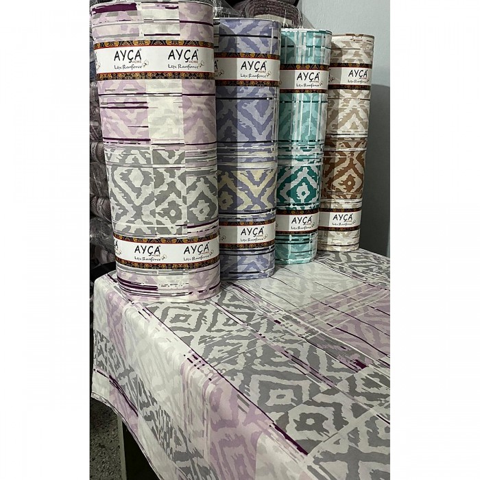İkat Patchwork Desenli Toptan Ranforce Kumaş KT-44