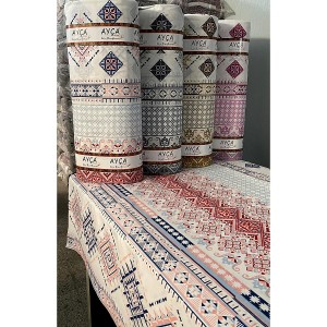 Kilim Motifli Bordürlü Toptan Ranforce Kumaş KT-48