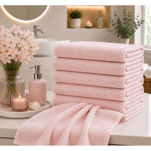 Nergis Açık Pembe El Havlusu 12'li Paket