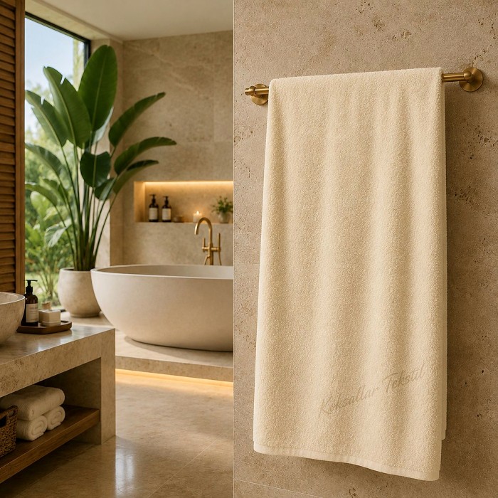 Banyo havlusu 70x140cm krem