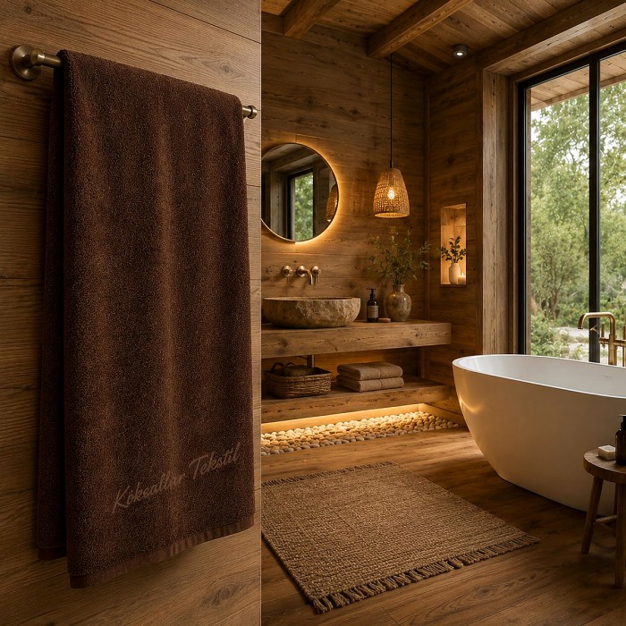 Banyo havlusu 70x140cm kahverengi