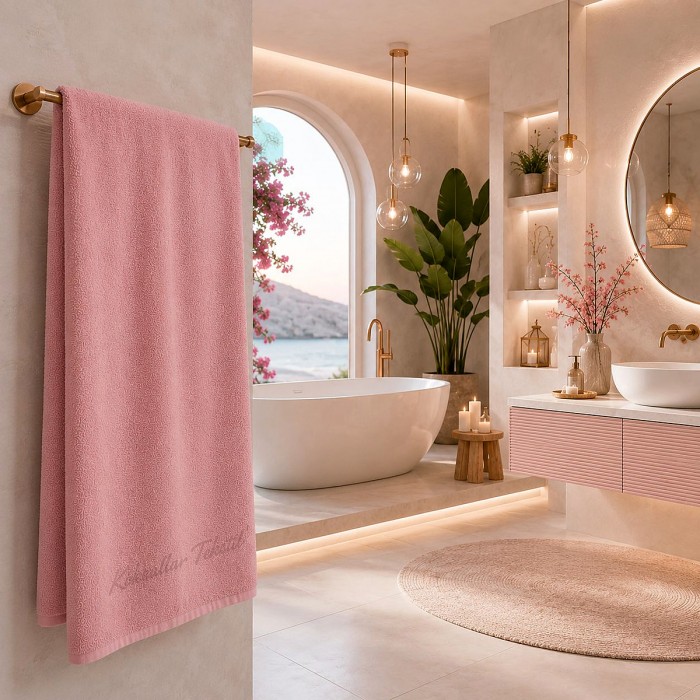 Banyo havlusu 70x140cm pembe