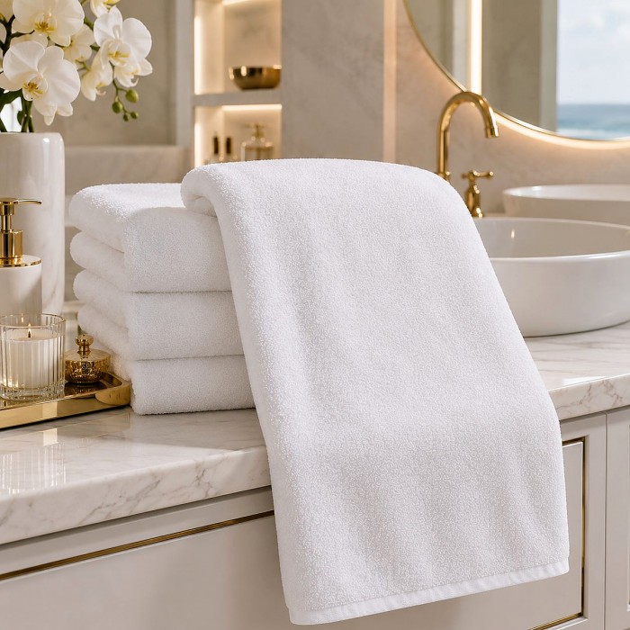 Banyo havlusu 90x150cm beyaz