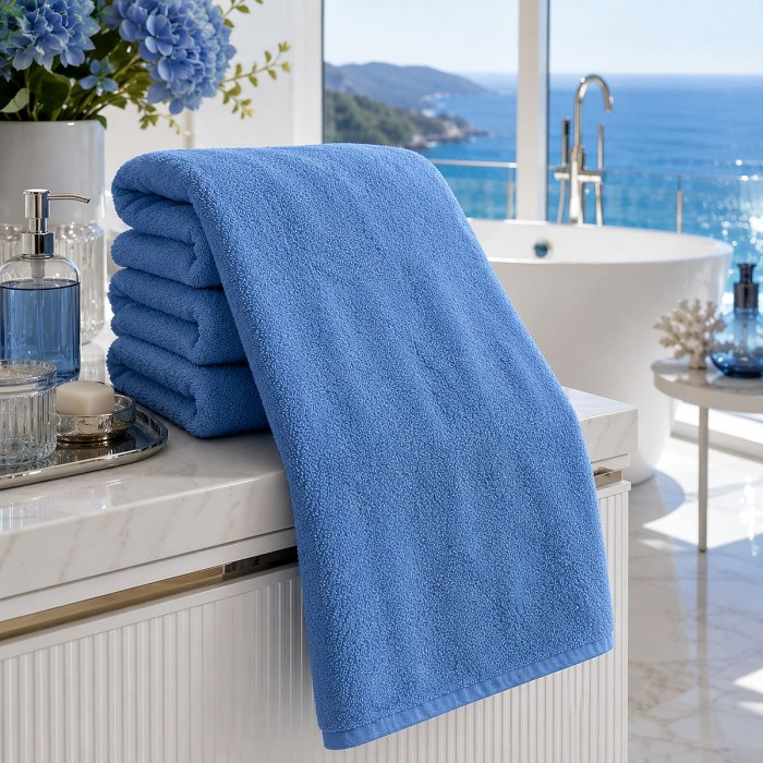 Banyo havlusu 90x150cm mavi