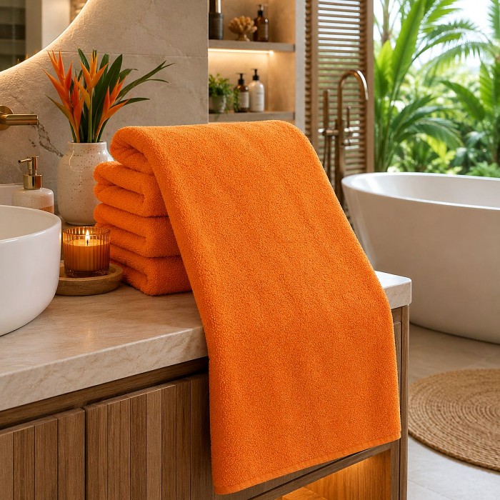 Banyo havlusu 90x150cm turuncu