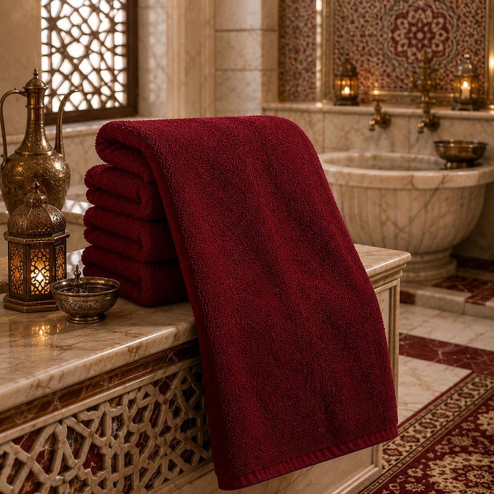 Banyo havlusu 90x150cm bordo