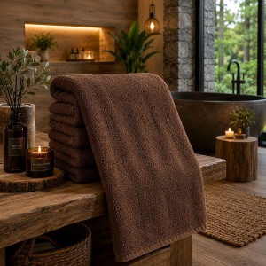 Banyo havlusu 90x150cm kahverengi