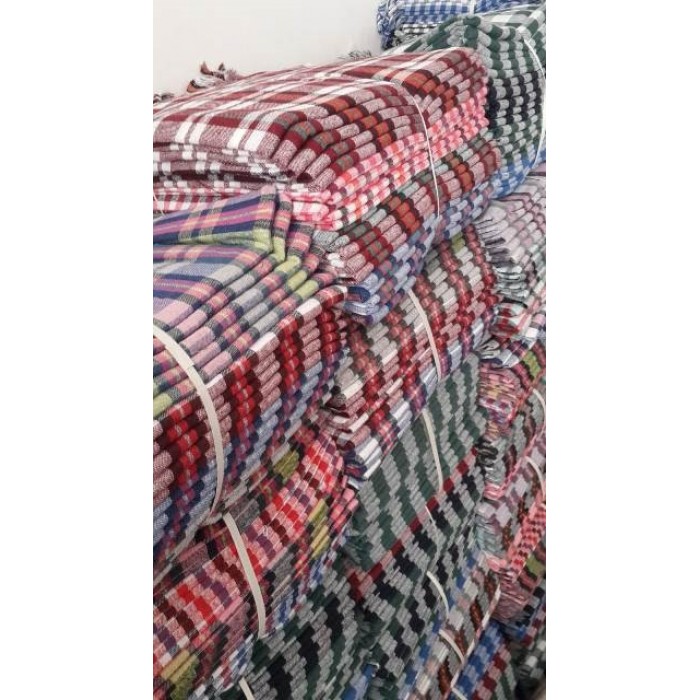 Sofra Bezi 150x150 Bordo Yesil Mavi Kareli Seri
