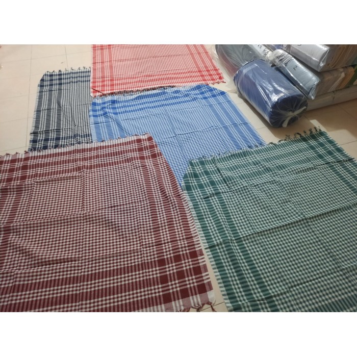 Sofra Bezi 170x170 Cok Renkli Kareli Set
