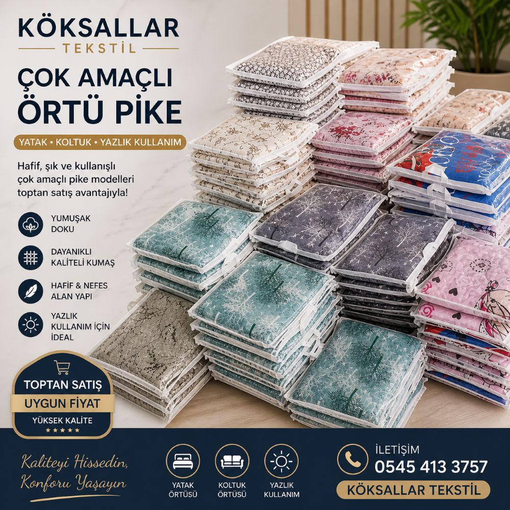 toptan pike örtü çeşitleri köksallar tekstil