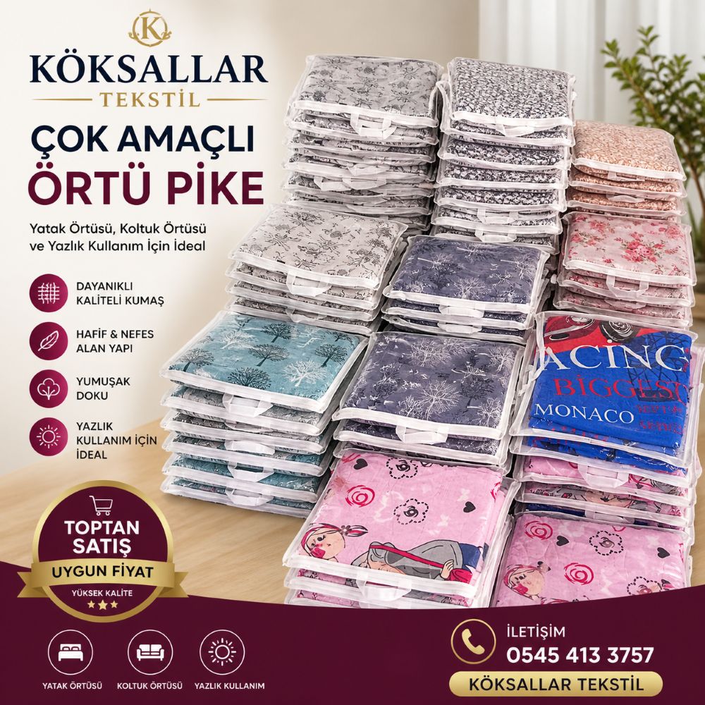 yazlık çok amaçlı pike örtü modelleri köksallar tekstil