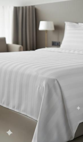 Otel çarşafı Tek kişilik 240x240cm 83 tel çizgili kumaş