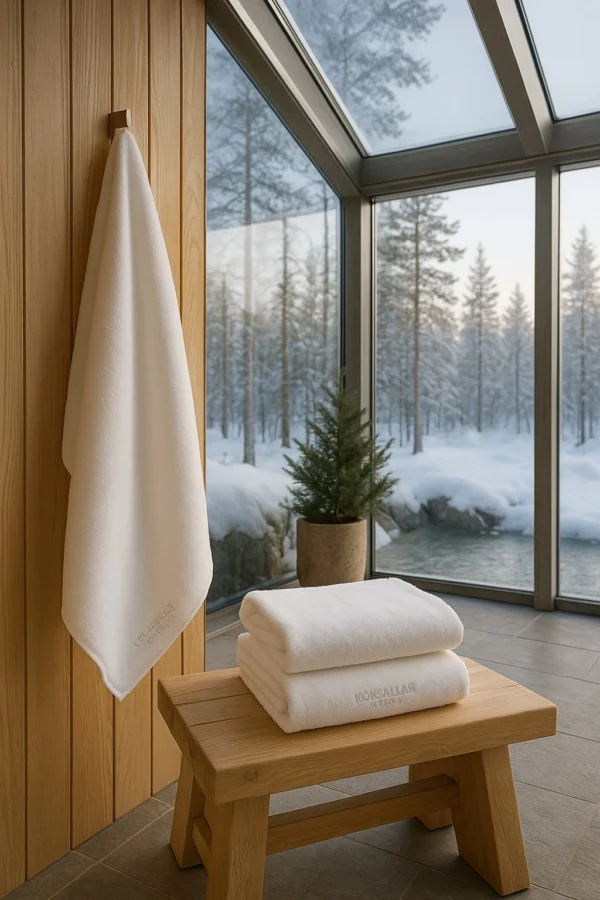 Köksallar Tekstil 70x140 cm beyaz otel banyo havlusu – 6’lı set, %100 pamuk, yüksek su emiciliği, toptan otel tekstil ürünü